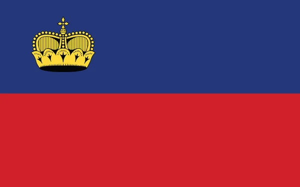 Liechtenstein Grafica Vettoriale Bandiera Illustrazione Bandiera Rettangolare Aviatori Liechtenstein Bandiera — Vettoriale Stock