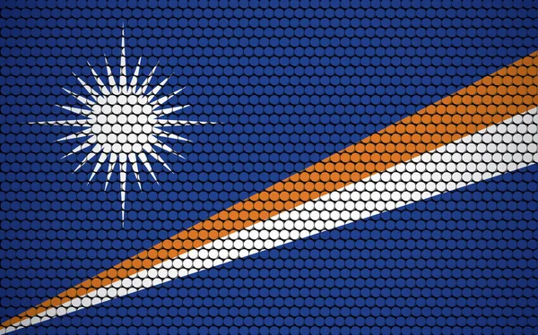 Bandera Abstracta Las Islas Marshall Hecha Círculos Bandera Marshallese Diseñada — Vector de stock