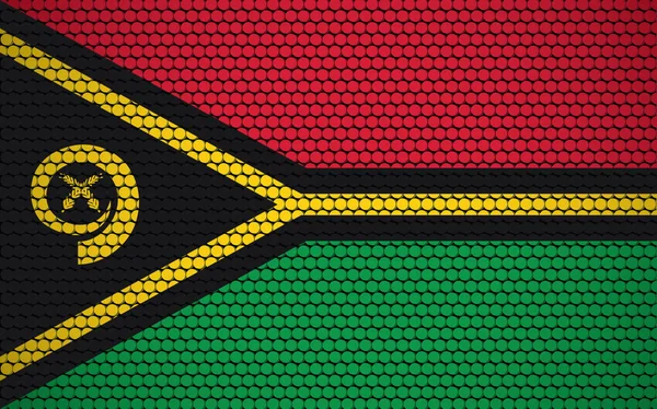 Abstracte Vlag Van Vanuatu Gemaakt Van Cirkels Vanuatu Vlag Ontworpen — Stockvector