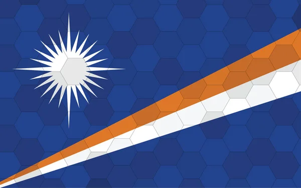 Ilustração Bandeira Das Ilhas Marshall Gráfico Bandeira Marshallese Futurista Com — Vetor de Stock