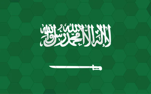 Arábia Saudita Ilustração Bandeira Gráfico Futurista Bandeira Arábia Saudita Com — Vetor de Stock