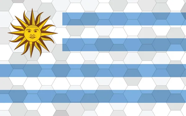 Ilustração Bandeira Uruguai Gráfico Bandeira Uruguaio Futurista Com Vetor Fundo —  Vetores de Stock