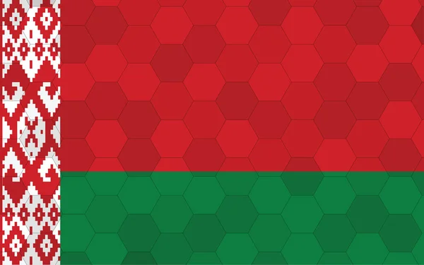 Εικονογράφηση Σημαίας Λευκορωσίας Φουτουριστικό Λευκορωσικό Γράφημα Σημαίας Αφηρημένο Εξάγωνο Διάνυσμα — Διανυσματικό Αρχείο