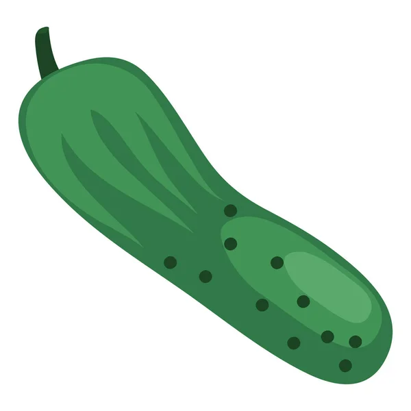 Ilustración vectorial del diseño plano del icono del pepino. Ilustración de un pepino, icono, objeto aislado sobre un fondo blanco. Vegetarianismo, comida saludable, verduras orgánicas. Para libros, revistas — Vector de stock