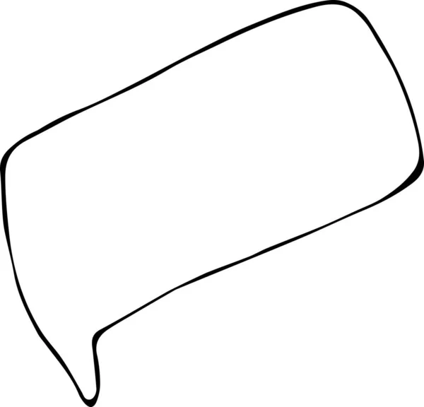 Illustration vectorielle d'une icône de message dans le style Doodle. contour noir sur un fond blanc isolé. Le concept de communication sociale, communication, chat. — Image vectorielle