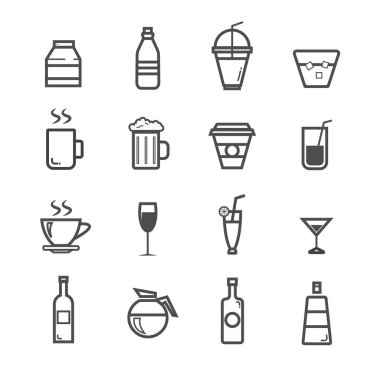 içki ve içecek Icon set