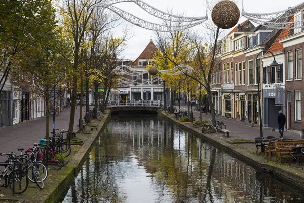 2016 Ity Delft Holland Het Centrum Van Historische Stad Straat — Stockfoto