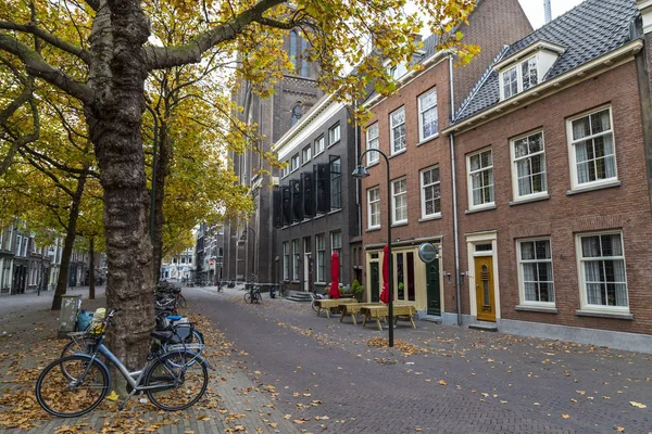 2016 Stad Delft Holland Het Centrum Van Historische Stad Straat — Stockfoto