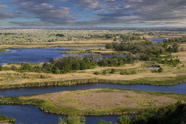 Photographie Aérienne Une Rivière Sinueuse Des Basses Terres Belle Vue — Photo