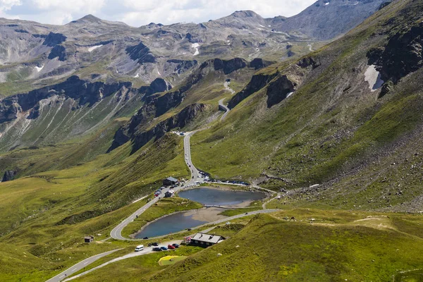 Paysage Alpin Été Des Vallées Vertes Des Sommets Montagneux Recouverts — Photo