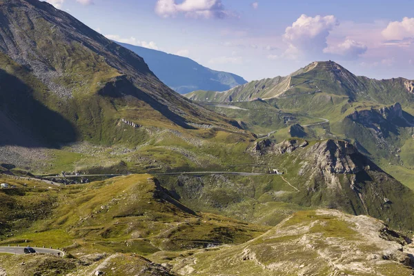 Paysage Alpin Été Des Vallées Vertes Des Sommets Montagneux Recouverts — Photo