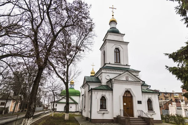 Стародавні Спаська Церква Активним Храм Української Православної Церкви Пам Ятка — стокове фото