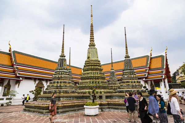 2018 Wat Pho Tempel Des Liegenden Buddhas Freien Bangkok Thailand — Stockfoto