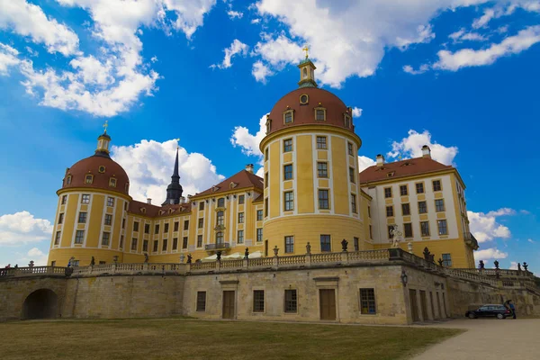 Castillo Moritzburg Palacio Barroco Rodeado Agua Moritzburg Sajonia Alemania Vista —  Fotos de Stock