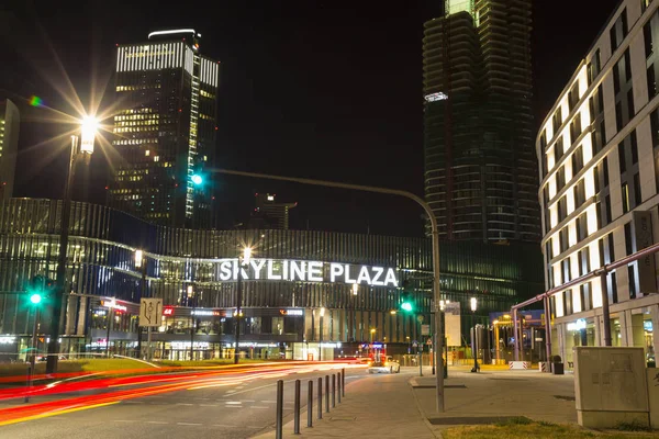 2018 Frankfurt Main Alemanha Distrito Gallus Gallusviertel Complexo Skyline Plaza — Fotografia de Stock