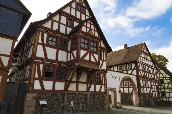 Hessenpark Openlucht Museum Vitrines Oude Vakwerkhuizen Van Het Land Van — Stockfoto