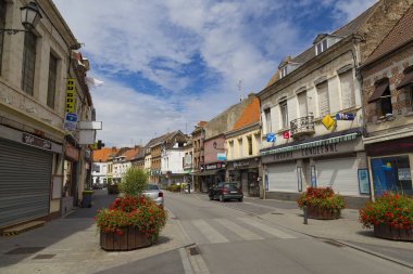 Eski Şehir cond-sur-Escaut Sokağı, Kuzey Fransa . 