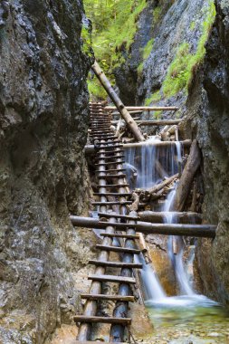 Slovak Cenneti Ulusal Parkı , Slovakya. Dağ kanyonu