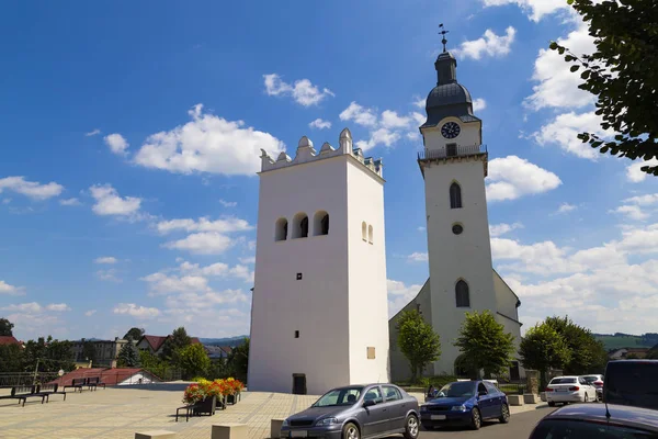 Eski şehir Spisska Bela tarihi merkezi. Slovakya. Avrupa — Stok fotoğraf