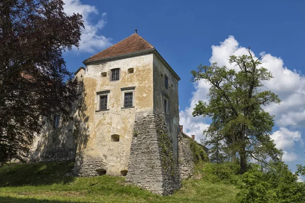 Старый красивый замок Свирц снаружи. Украина — стоковое фото