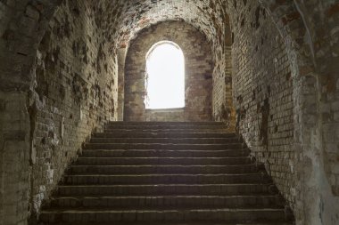 Dungeon staircase. Old fort Tarakanivsky,  clipart