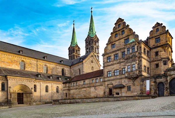Vue Sur Ancienne Cathédrale Bamberg Musée Diocésain Extérieur Ville Bamberg — Photo
