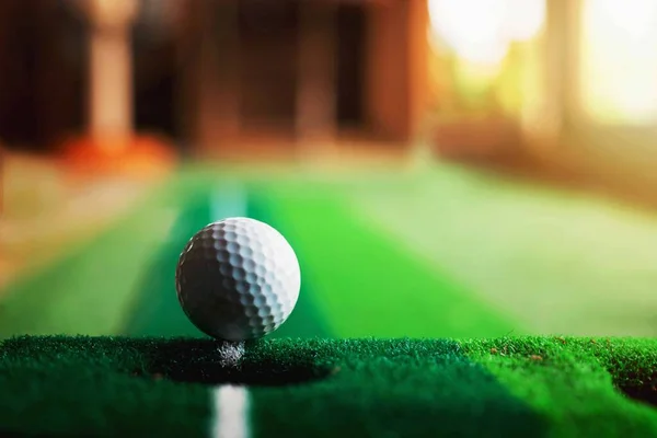 Campo Golfe Artificial Para Pequenos Espaços Escritório — Fotografia de Stock