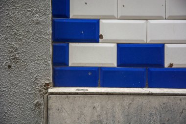 Birkaç coours ve fayans ile bir cephe detay Fotoğraf.