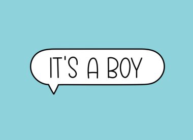 Bu bir erkek yazısı. El yazısıyla yazılmış resimli harfler. Konuşma balonunda siyah vektör metni. Basit taslak işaretleyici