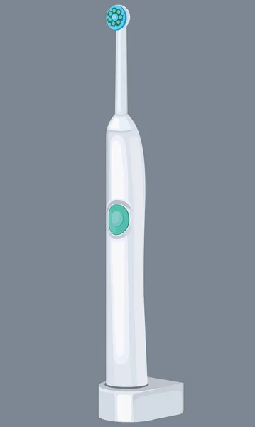 電気歯ブラシを見てみろ 口腔ケア機器 — ストックベクタ