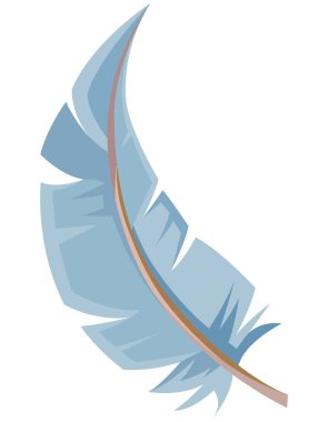 Beyaz arkaplanda tüy izole edildi.