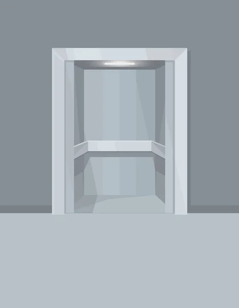 Ascenseur avec portes ouvertes. — Image vectorielle
