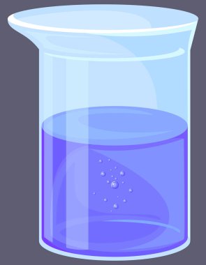 Mavi kimyasal sıvılı matara..