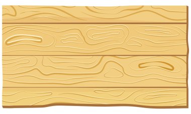 Boş ahşap kalas. Çizgi film tarzında dikdörtgen tabela.