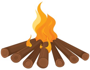 Çizgi film tarzında şenlik ateşi.