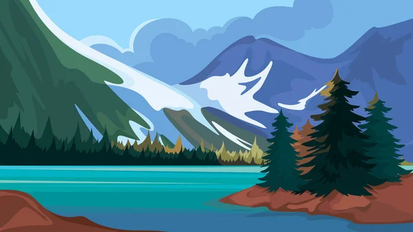 Beau paysage canadien. — Image vectorielle