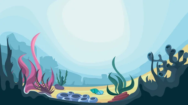 Beautiful underwater landscape. — Stock Vector