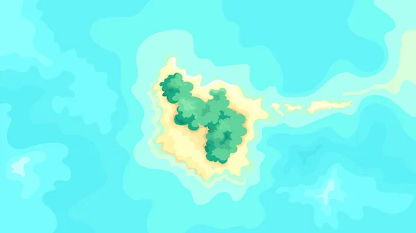 Vue Sur Île Tropicale Beau Paysage Naturel — Image vectorielle