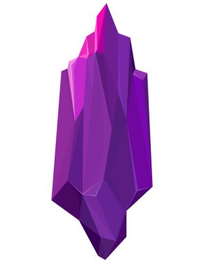 Gerçekçi mor mücevher. Güzel doğa kristali.