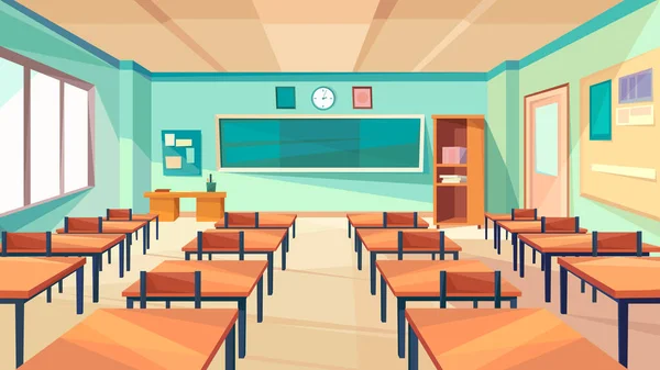 Classic school interior. — Stock Vector