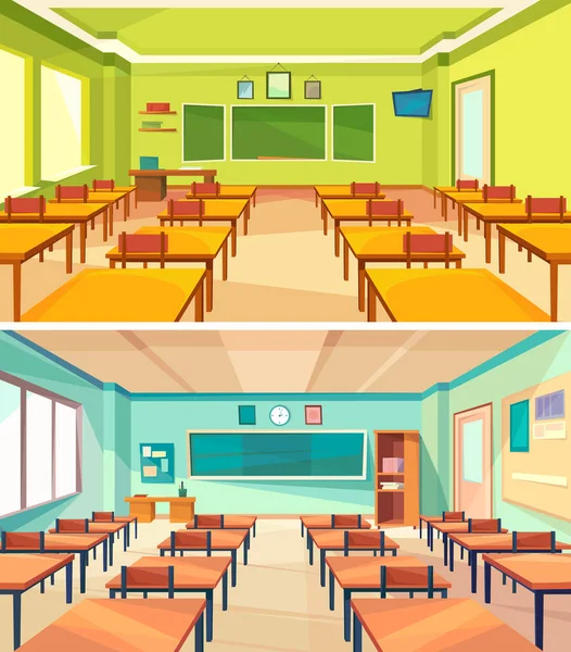 Ensemble de salles de classe vides. — Image vectorielle