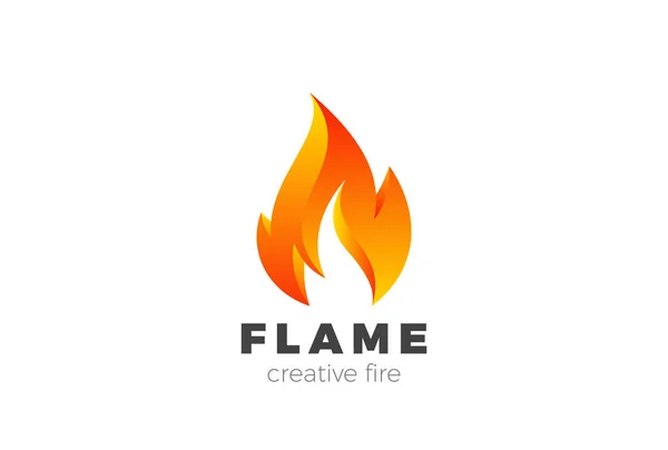 Fire Flame Logo Design Vector Template — Stock Vector