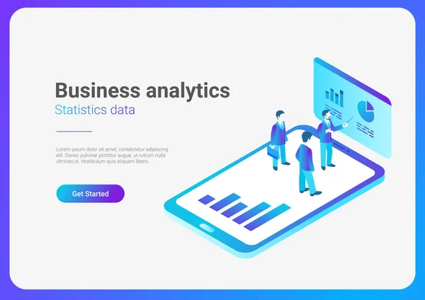 Isometric Flat Online Development Platform Vector Illustration Dalam Bahasa Inggris - Stok Vektor