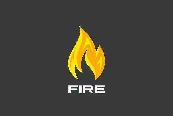 Fire Flame Modelo Ilustração Vetor Design Logotipo —  Vetores de Stock