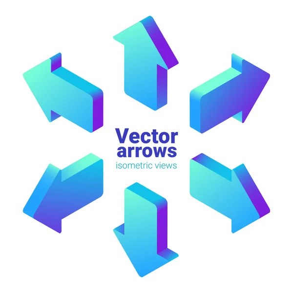 ᐈ Isometric arrows stock vectors, Royalty Free isometric arrow ...
