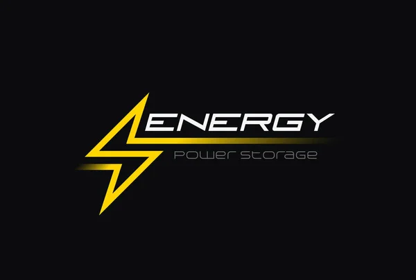 Flash Thunderbolt Energy Power Logo Design Modello Vettoriale Stile Lineare — Vettoriale Stock