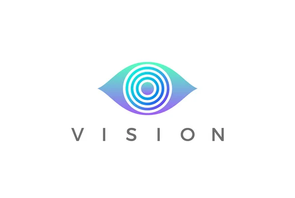 Дизайн Векторного Шаблона Eye Logo Vision Защита Видео Фото Оптический — стоковый вектор