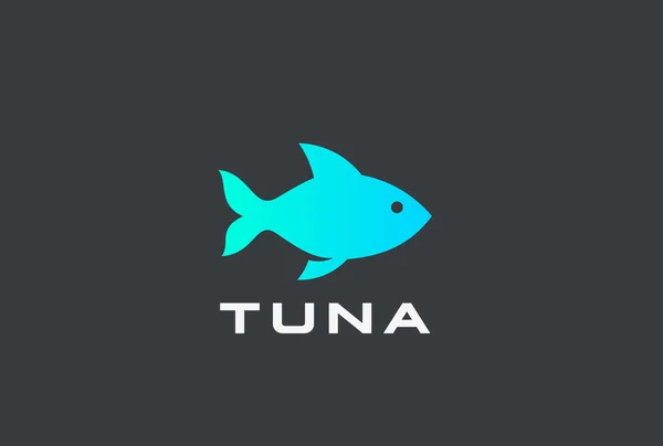 Tuna Fish Logo Vector Ontwerpsjabloon — Stockvector