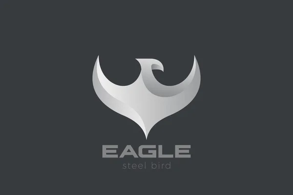 Eagle Křídla Logo Silueta Vektor Šablona Návrhu Heraldický Znak Falcon — Stockový vektor