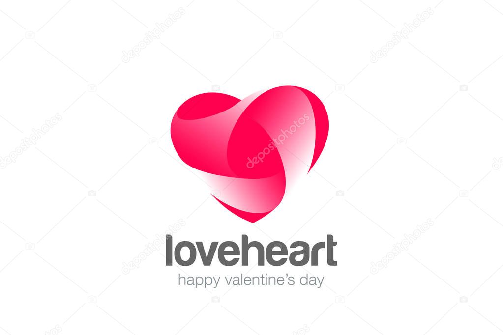 Heart Logo Love design vector template. Cardiology Medical Symbol Logotype. Valentines day concept icon